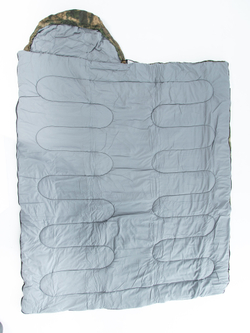 Спальный мешок TRAVELLER camo (КМФ) R-zip от-12(с подголовником 230х90см)INDI