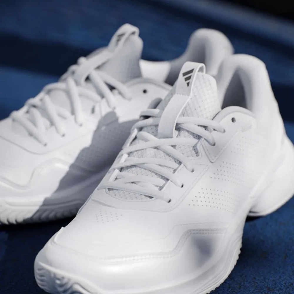 Мужские кроссовки теннисные Adidas GameCourt 3 Synthethic Leather M - cloud white/ cloud white/core black