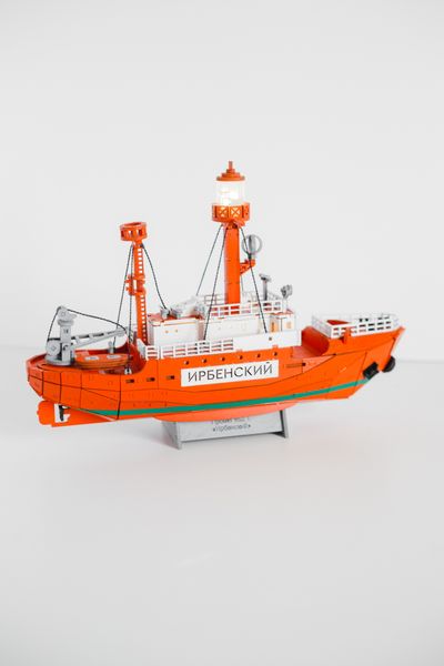 3D-модель сборная деревянная «Корабль-маяк Ирбенский (Калининград)», 33 см, Россия