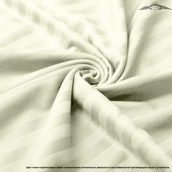 Сатин-страйп &quot;Анис&quot; AirJet+mers | полоса 1х1 | ш.240 см | 150 г/м² | хлопок-100%