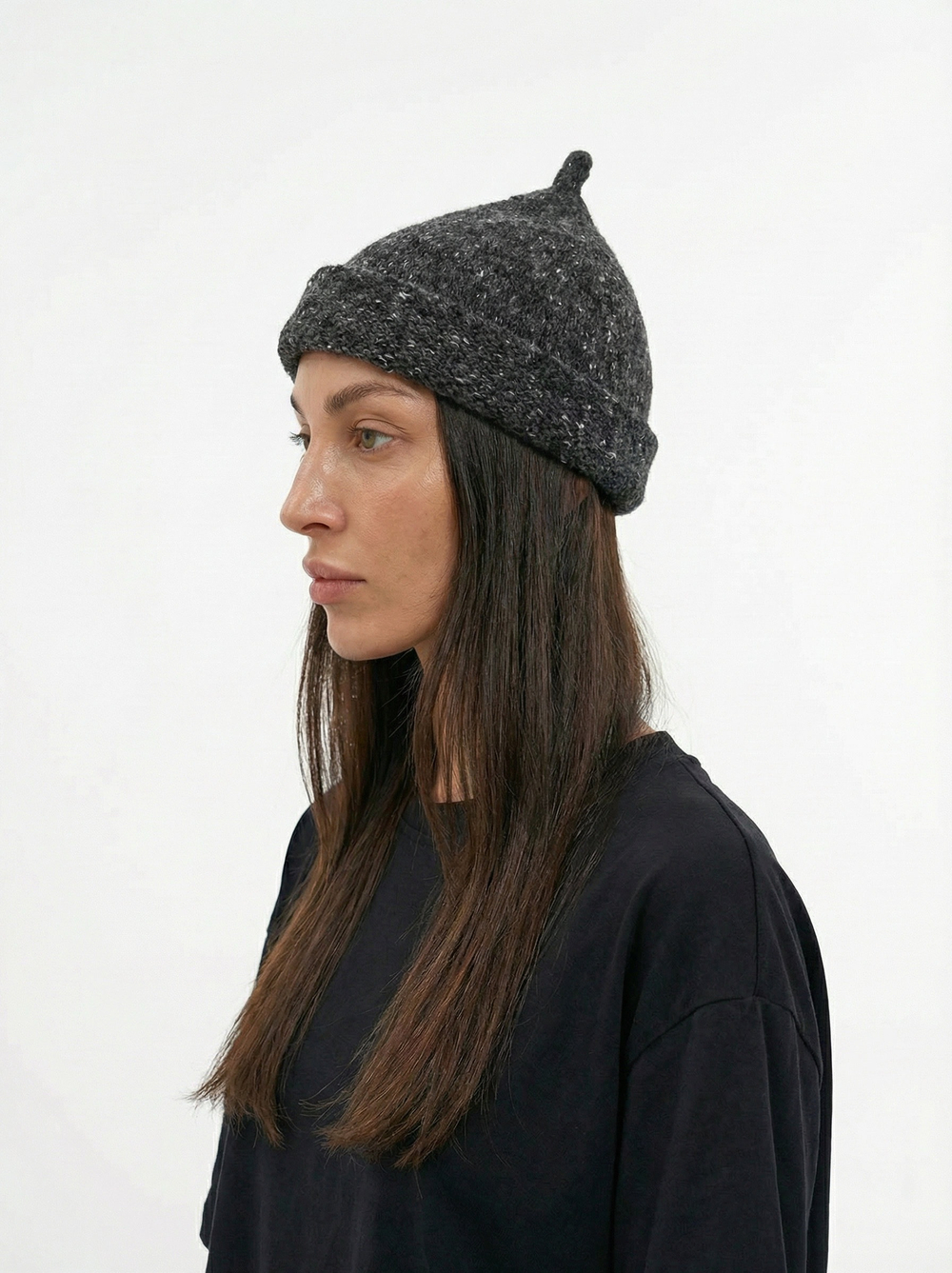 Шапка Бини | Серый меланж