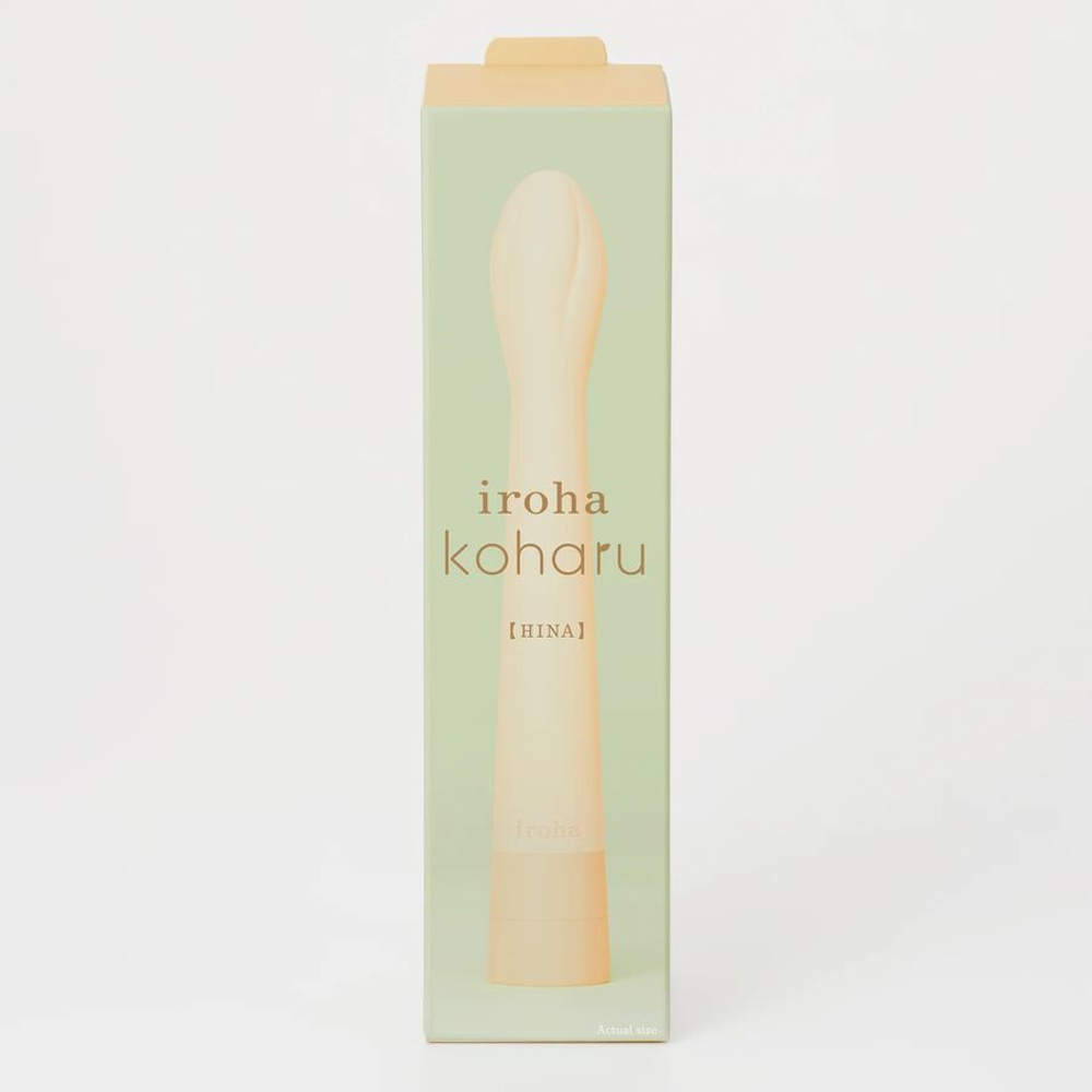 Желтый вибратор Iroha Koharu Hinatsubomi - 16 см.