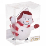 Ёлочная игрушка «Новогодний снеговик» 9,5*6,5*11 см, красный