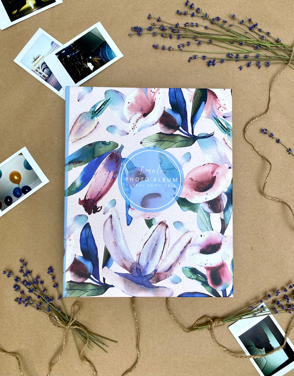 Фотоальбом на 200 фото 10х15 см, пластик. листы flora art Аква колокольчики