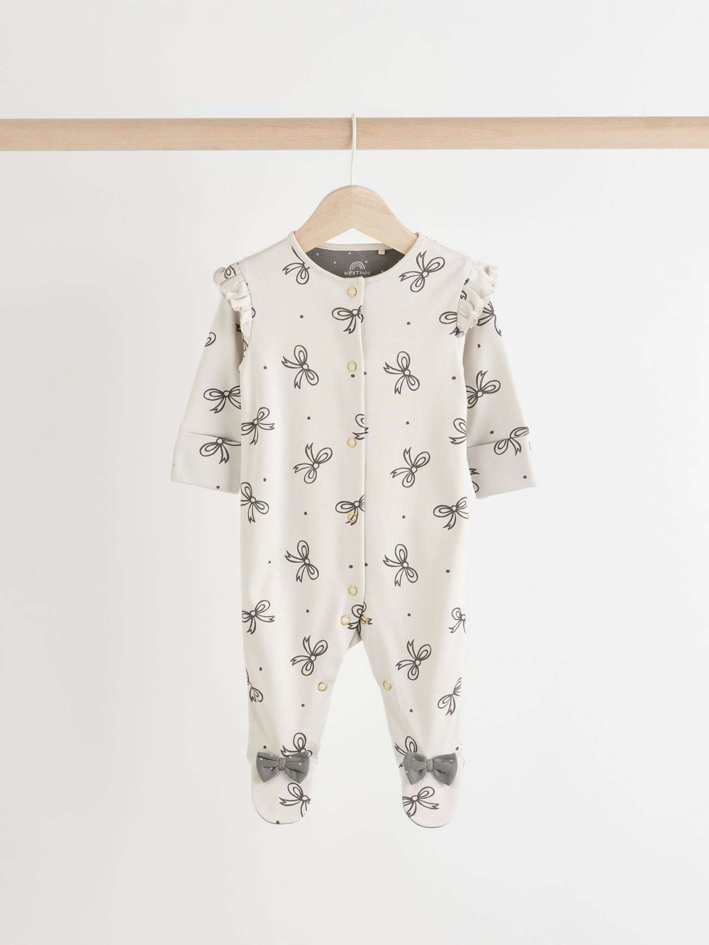 Комбинезон / Cлип для малышей Next N77-688, 3 шт., Серый, Кремовый