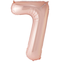 Шары цифры гелиевые Розовое Золото 102 см