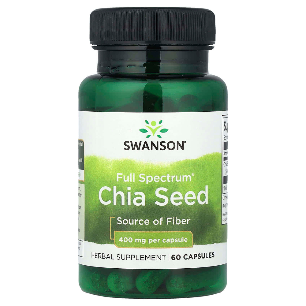 Swanson, Full Spectrum® семена чиа, 400 мг, 60 капсул