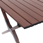 Стол кемпинговый складной DC-5003, 114*59*43 см, цвет: темное дерево, каркас алюминий, ТуристМастер