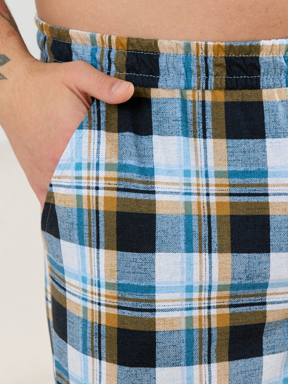 Брюки мужские Тор-1 Виотекс КЛЕТКА БИРЮЗА