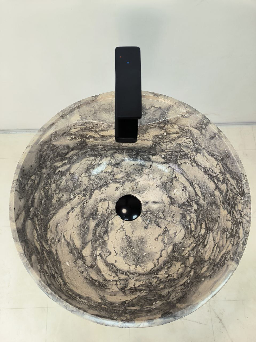 Раковина напольная из мрамора Pedestal Doreng Spiral MN-65926 40х40х90