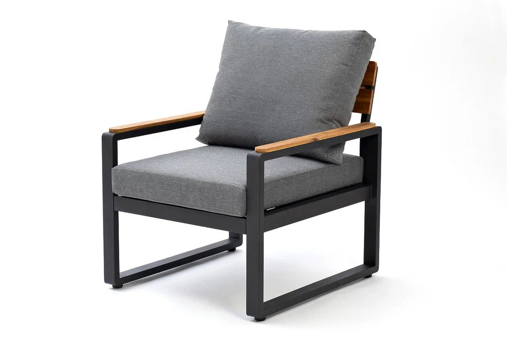 Кресло из алюминия Joygarden ТОПА, темно-серый графит