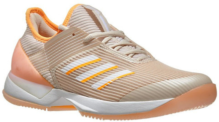 Женские Кроссовки теннисные Adidas Adizero Ubersonic 3 W - linen/white/flash orange