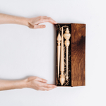 Набор из 3х веретен в подарочном органайзере, коробке. OV2.