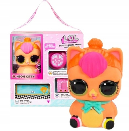 Кукла LOL Surprise Big Pet Neon Kitty + аксессуары 577720