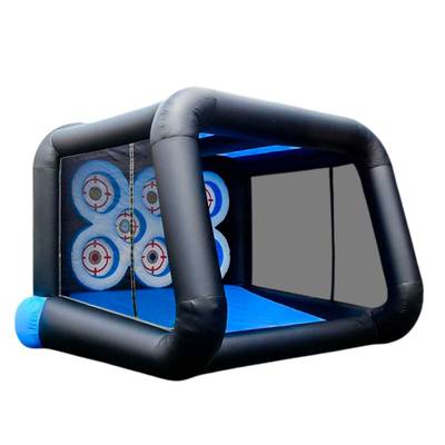 Надувной аттракцион «Точный бросок» на подкачке, диаметр 4,5 м, размер 4,5×4,5×3,86 м