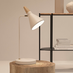 Лампа настольная thor, D21х58 см, бежевая