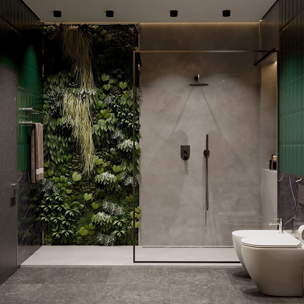 Встраиваемый термостатический смеситель для душа на 1 выход TZAR 342411SNM чёрный