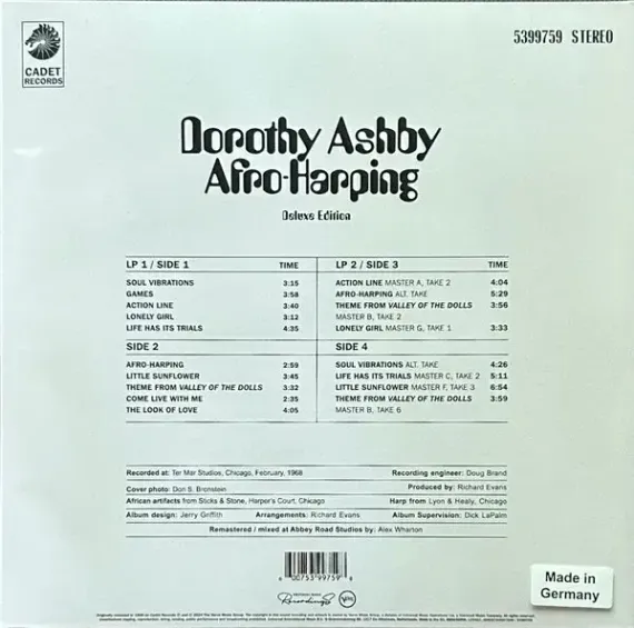 Dorothy Ashby – Afro-Harping (Deluxe) LP