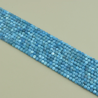 Нитка Ларимар,Апатит 38 см. (Без замка)