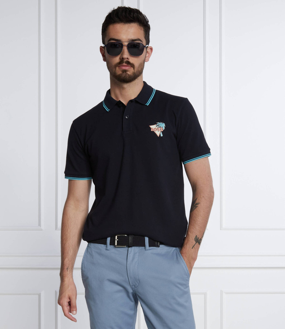 поло pepatch BOSS ORANGE - темно-синий(50466720)