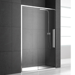 Душевая дверь в нишу NEW GENERATION, 140x200, левая, профиль блестящее серебро, стекло прозрачное, NGP8IS13830TR