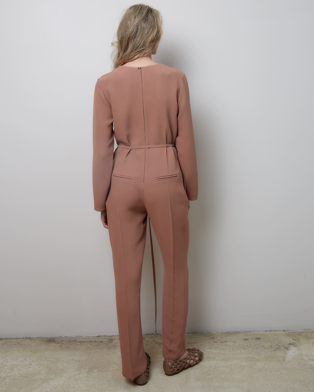 Комбинезон из вискозы Стелла Маккартни карамель