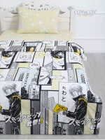 Постельное белье 1.5 спальное аниме 50х70 хлопок 100%