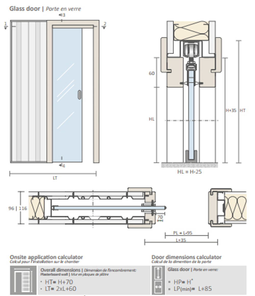 Схема установки раздвижных межкомнатных дверей