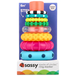 Sassy, Stack of Circles ™, кольцевой укладчик, от 6 месяцев, набор из 10 предметов