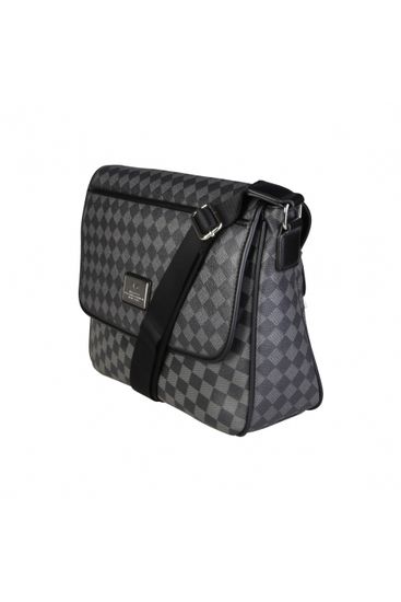 Мужская сумка мессенджер Versace V1969 GRD-YCA072-2_SQUARE-NERO-GRI