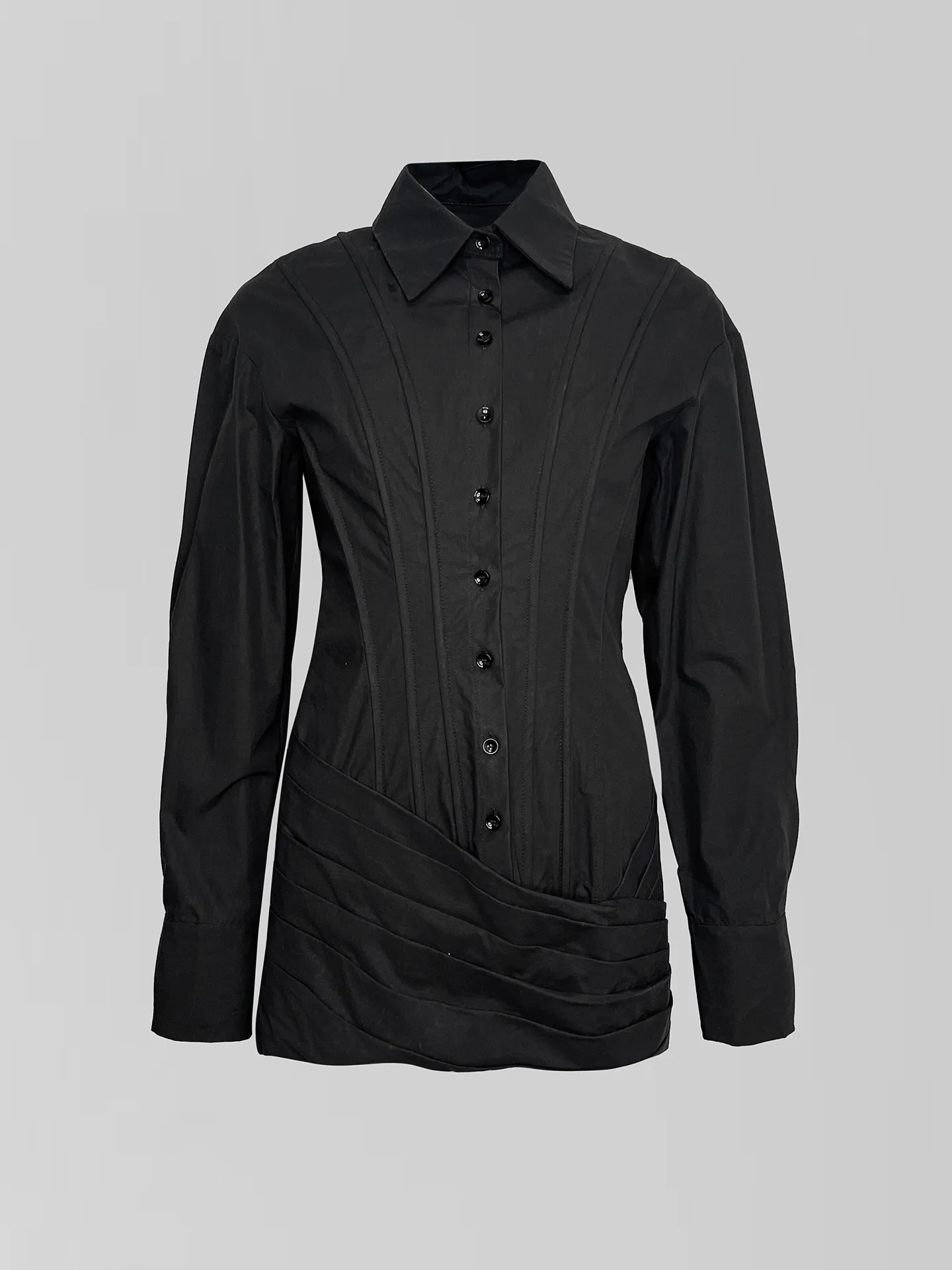 Платье-рубашка 713 короткое корсетное