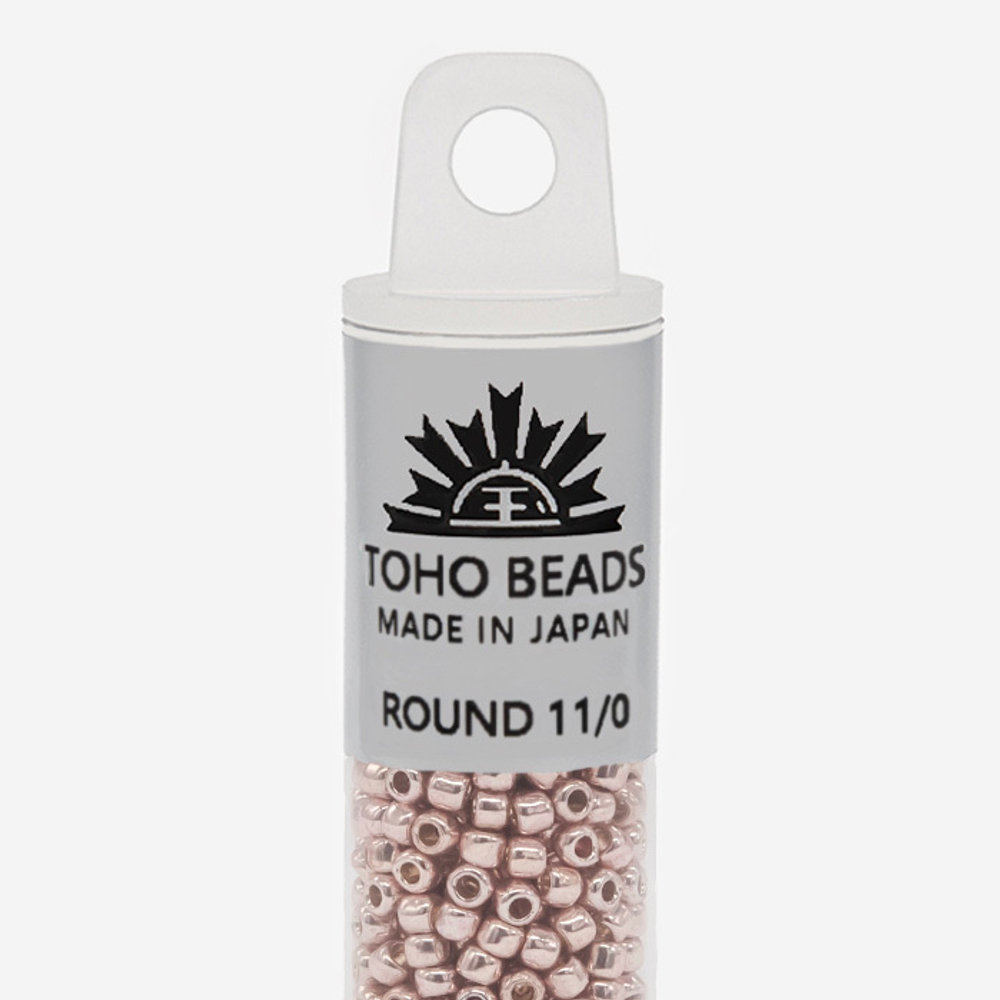 Японский бисер TOHO Round 11/0 (№PF552), непрозрачный глянцевый с металлическим блеском