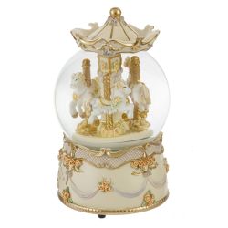 GAEM Фигурка декоративная в стекл шаре "Карусель" (ключ,муз, движ), D10 см, L9,5 W9,5 H17,5 см, 2в.