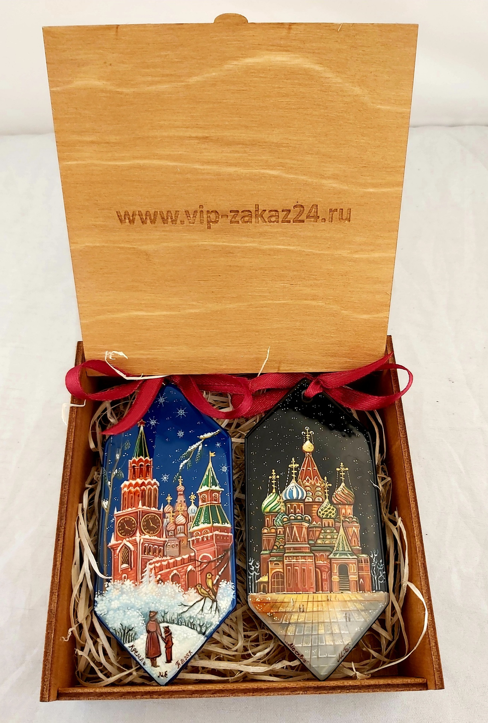 Набор ёлочных игрушек "Конфеты с росписью Палех-6"