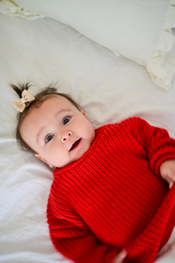 Джемпер вязаный oversize красный