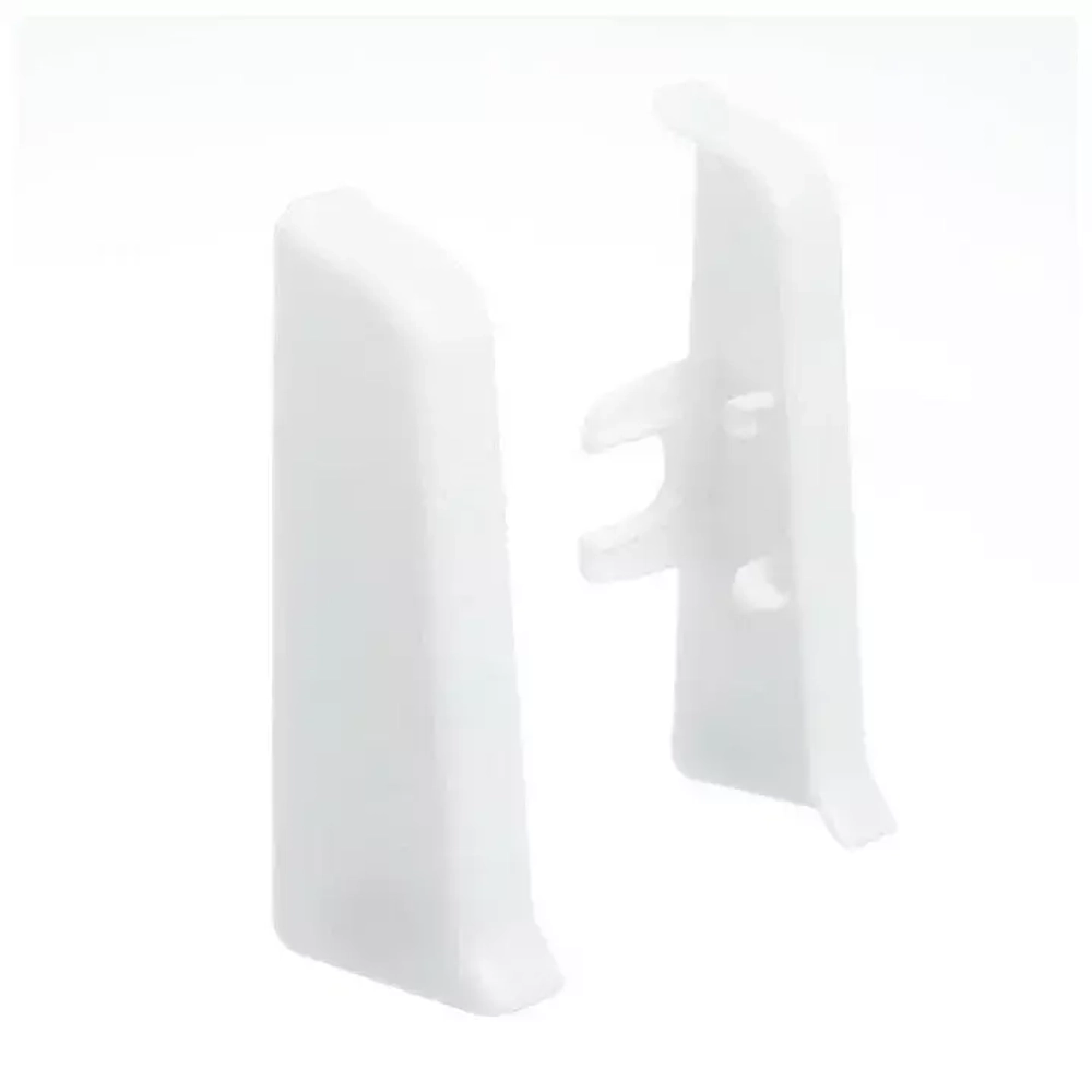 Торцевые (пара) для плинтуса 70мм "Деконика", 001 Белый