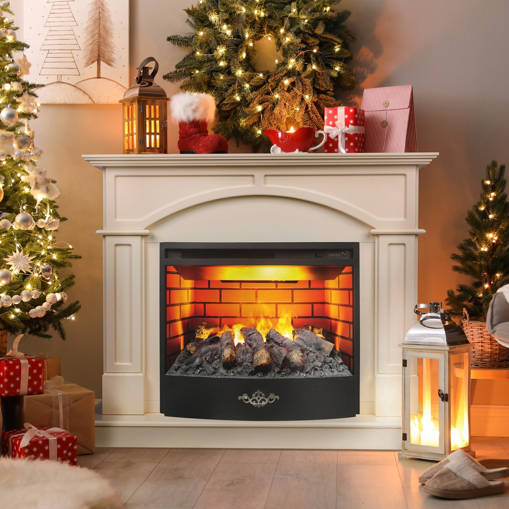 Электрокамин RealFlame Jacomo 25,5 WT крем с очагом 3D Firestar 25,5