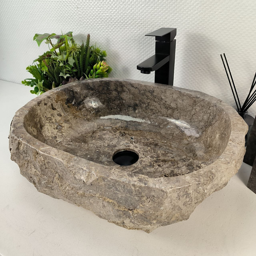 Раковина из мрамора Erozy Grey EM-65560 50*39*15 0887