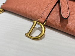 Christian Dior Long Saddle Wallet with Chain