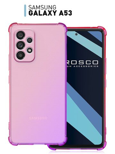Чехол ROSCO для Samsung Galaxy A53 оптом (арт. SS-A53-HARD-TPU-PINK-PURPLE)