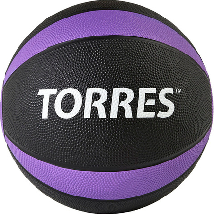 Медбол TORRES AL00225, 5кг., чёрно-фиолетовый
