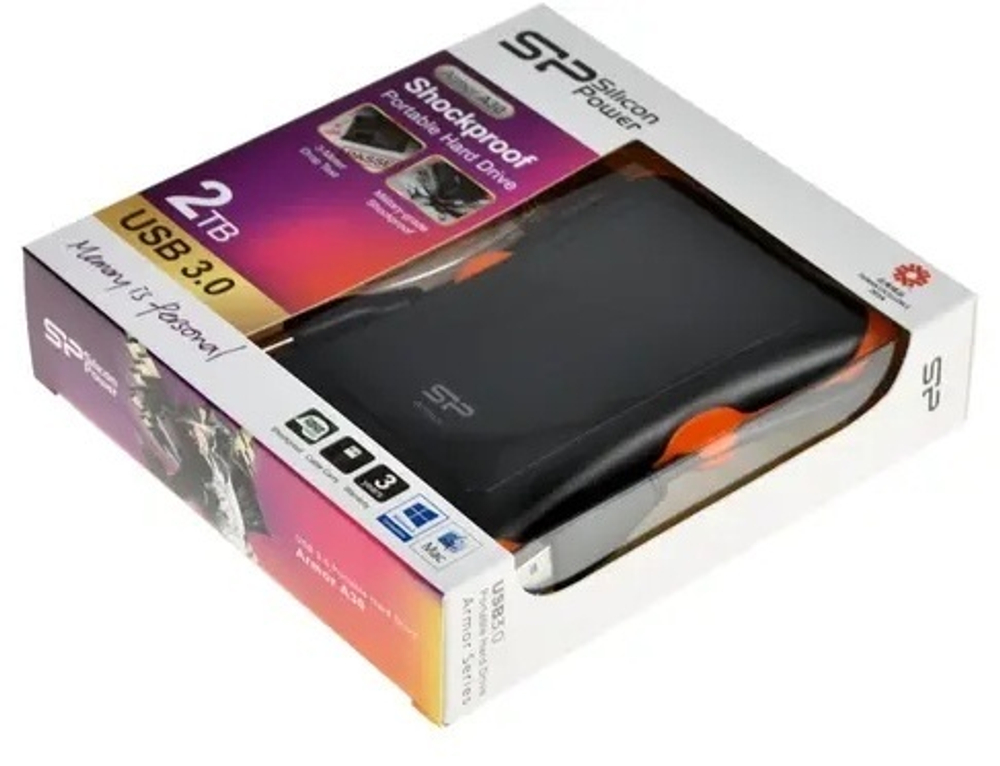 Внешний накопитель Silicon Power SP020TBPHDA30S3K 2000 Гб