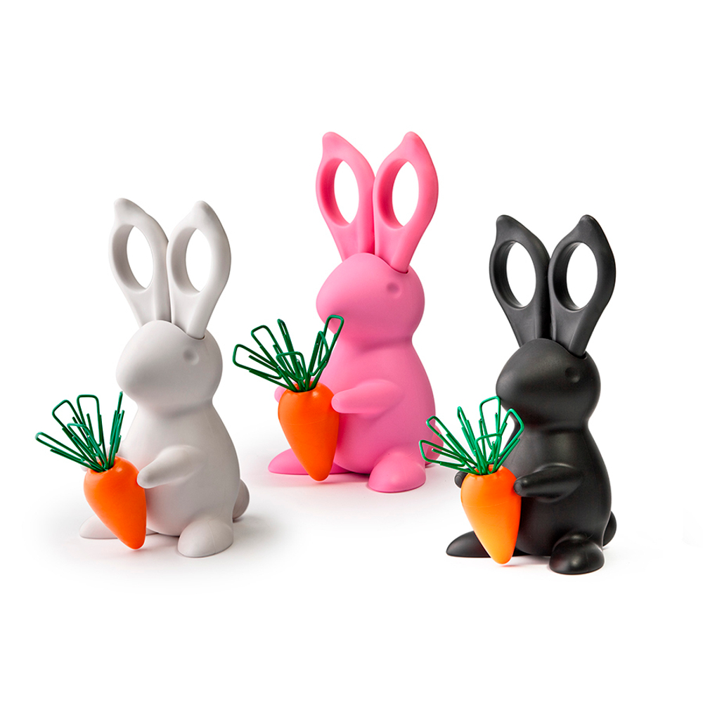 Ножницы+магнит со скрепками bunny, розовый