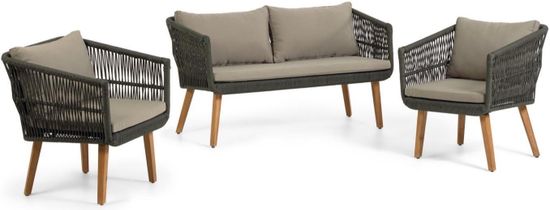 Комплект Inti с 2-местным диваном и 2 креслами зеленого цвета La Forma Испания 