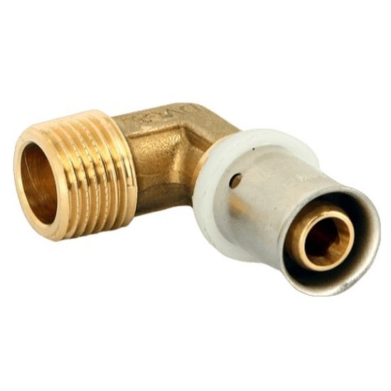 Угол пресс Uni-Fitt 20х3/4" НР для металлопластиковых труб фитинг (705G7300)