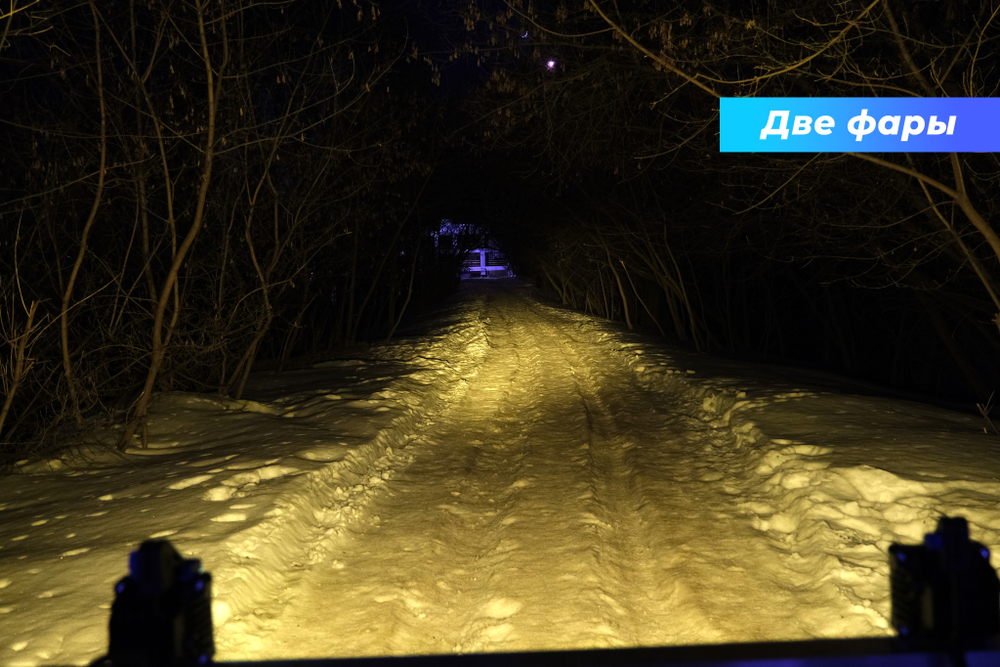 Светодиодная фара Aurora дальний белый и жёлтый свет