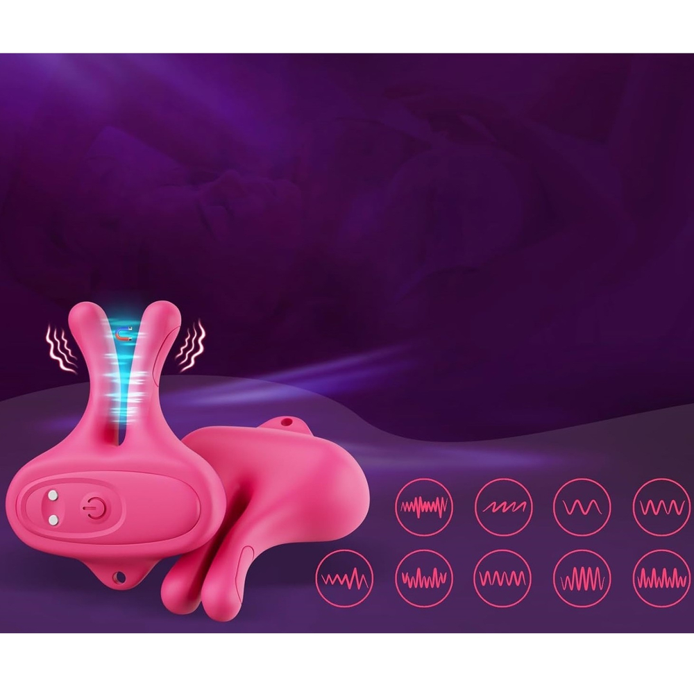 Вибростимуляторы для сосков Silicone toys 9 режимов розовый