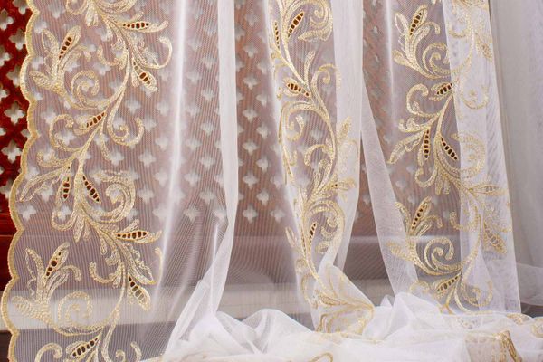 Русский язык тюль. Тюль занавеска Mesh embroiddery Curtain 140*260 модель gzg134-3 Royal Union. Испанская тюль. Турецкие шторы и тюль. Тюль в гостиную с вышивкой.