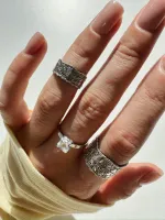 Кольцо на фалангу Кружево