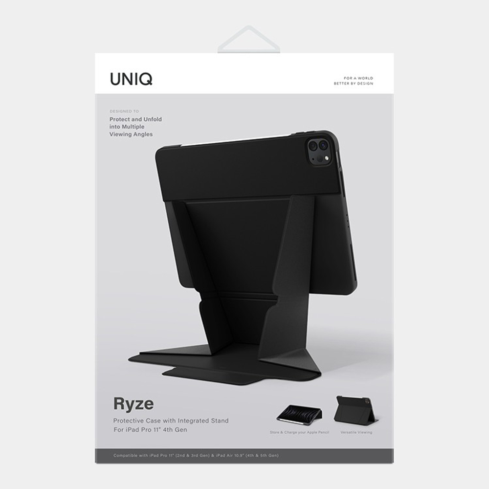 Uniq для iPad Pro 11 (2022/21) / Air 10.9 (2022/20) RYZE Multi-angle case Black